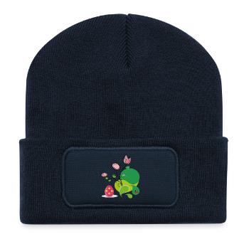 Easter Greeting - Recycled Patch Beanie - french navy - Front