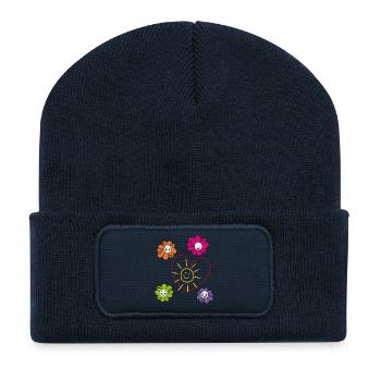 Du soleil dans le cœur - Beanie recyclé à patch - bleu marine - Devant