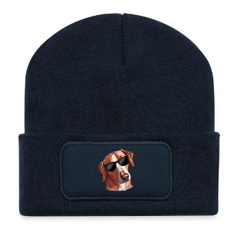Funny Dog SAVEBRACKE Hunting Dog Sunglasses - Recycled Patch Beanie - french navy - Front