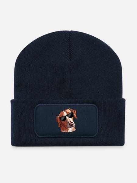 Funny Dog SAVEBRACKE Hunting Dog Sunglasses - Recycled Patch Beanie - french navy