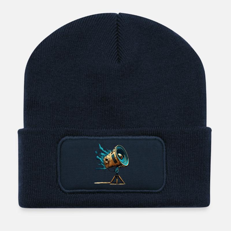 Retro Telescopic Speaker - Recycled Patch Beanie - french navy
