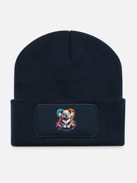 Koala - Recycelte Patch Beanie - French Navy