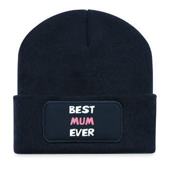 Best Mom Ever! - Recycled Patch Beanie - french navy - Front