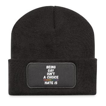 LGBT Pride Month - Schwul sein ist keine Wahl - Recycelte Patch Beanie - Dunkelgrau - Vorne