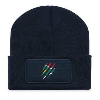 Südafrika Krallen - Recycelte Patch Beanie - French Navy - Vorne