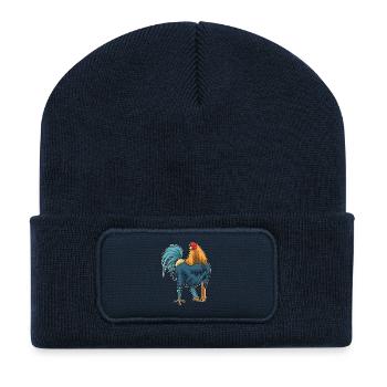 Rooster Cricket Cricket Bat - Recycled Patch Beanie - french navy - Front