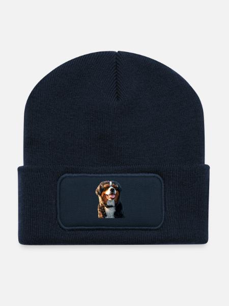 Berner Sennenhund Süße Hunde Schweizer Sennenhunde - Recycelte Patch Beanie - French Navy