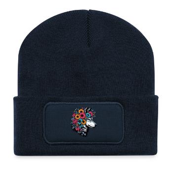 Wolf - Recycelte Patch Beanie - French Navy - Vorne