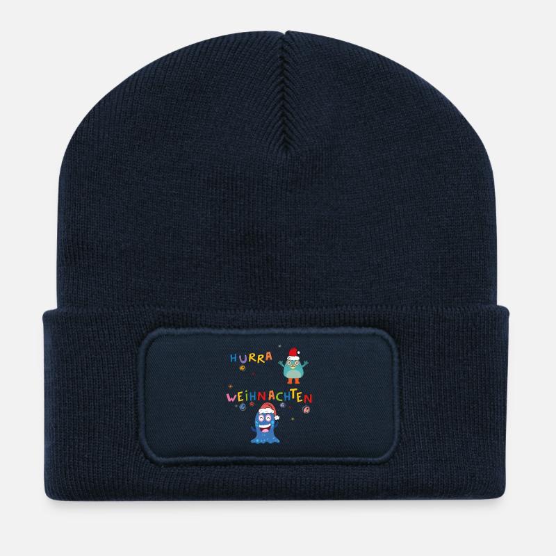Hurra Weihnachten - Recycelte Patch Beanie - French Navy