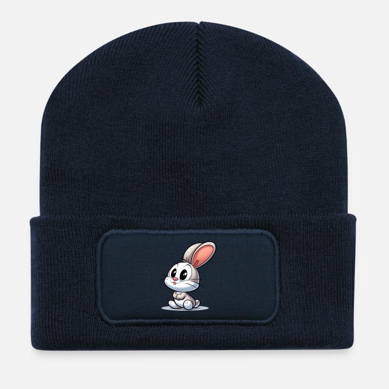 Kaninchen - Recycelte Patch Beanie - French Navy