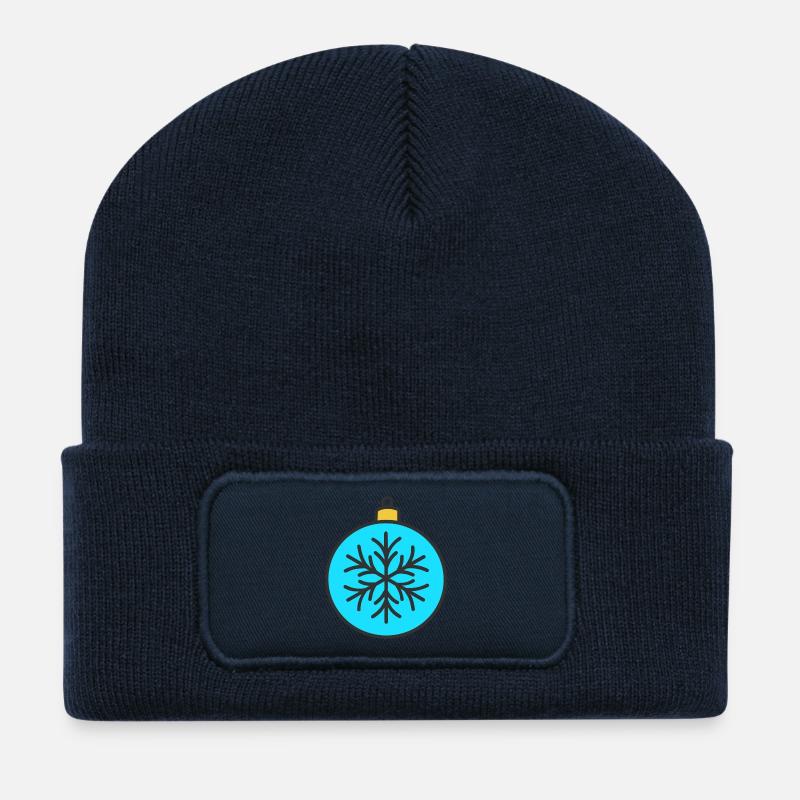 Weihnachtskugel - Recycelte Patch Beanie - French Navy