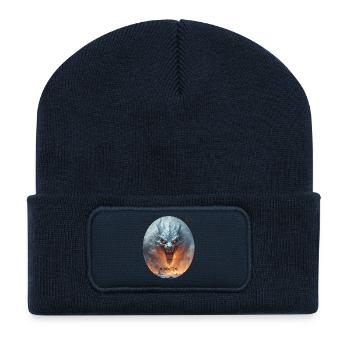 majestätischer mythischer Drache WING OF FIRES LEGEND - Recycelte Patch Beanie - French Navy - Vorne