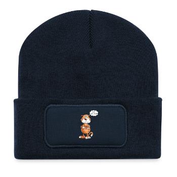Mürrische Ew People Rote Katze Spruch Katzen - Recycelte Patch Beanie - French Navy - Vorne