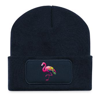 Flamingo - Recycled Patch Beanie - french navy - Front