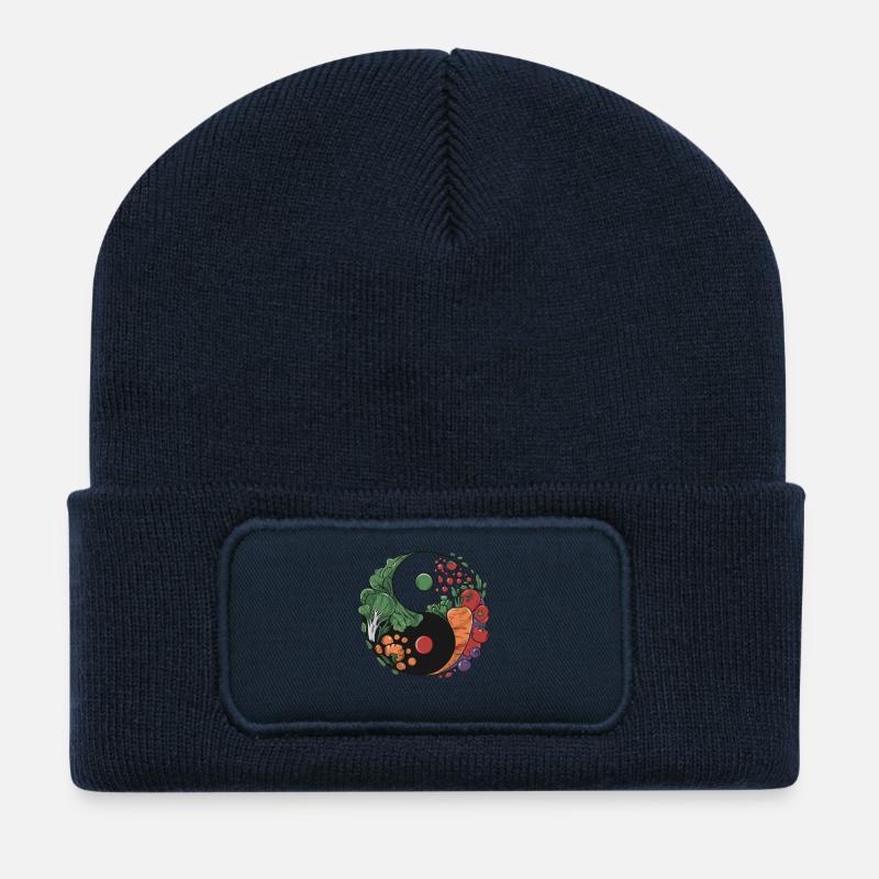 Yin Yang Gemüse Balance - Recycelte Patch Beanie - French Navy