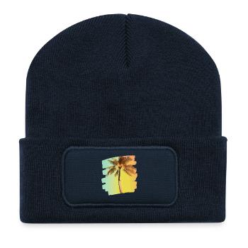 Palmier - Beanie recyclé à patch - bleu marine - Devant