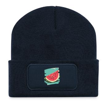 Watermelon - Recycled Patch Beanie - french navy - Front