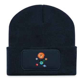 Verschmutzung der Erde - Recycelte Patch Beanie - French Navy - Vorne