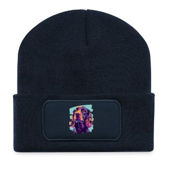 Cocker Spaniel - Recycelte Patch Beanie - French Navy - Vorne