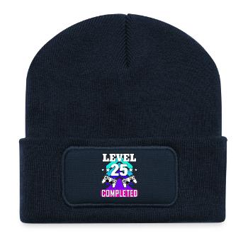 gaming geburtstag haha wie lustig - Recycelte Patch Beanie - French Navy - Vorne
