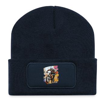 Mountain bikers Downhill Mountains Cycling - Recycled Patch Beanie - french navy - Front