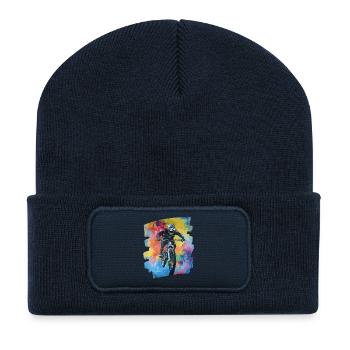 Mountain bikers Downhill Mountains Cycling - Recycled Patch Beanie - french navy - Front