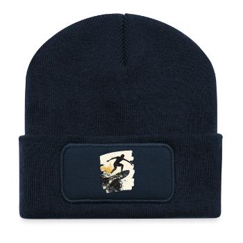 Surfer Surfen Surfbrett Surfing - Recycelte Patch Beanie - French Navy - Vorne