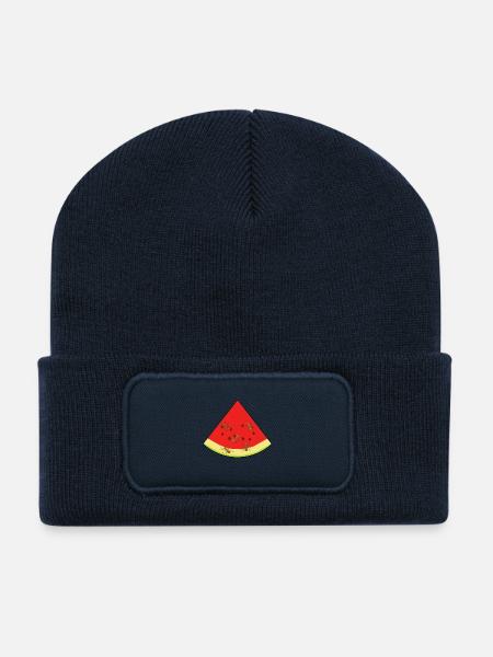 melon, summertime, ants, ant, insect - Recycled Patch Beanie - french navy