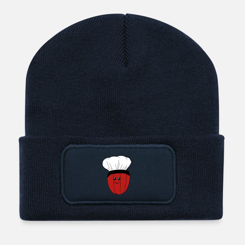 Chef's Hat, Pepper, Pod, Vegetables - Recycled Patch Beanie - french navy