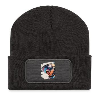 Snowboarder powder snow - Recycled Patch Beanie - dark grey - Front