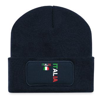 ITALY team supporter football - Recycled Patch Beanie - french navy - Front