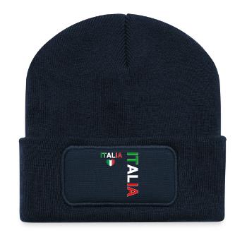 ITALY team supporter football - Recycled Patch Beanie - french navy - Front