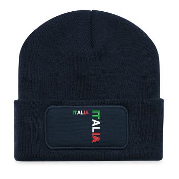 ITALY team supporter football - Recycled Patch Beanie - french navy - Front