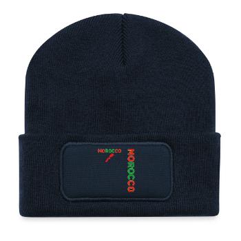 MOROCCAN team supporter football - Recycled Patch Beanie - french navy - Front