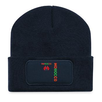 MOROCCAN team supporter football - Recycled Patch Beanie - french navy - Front