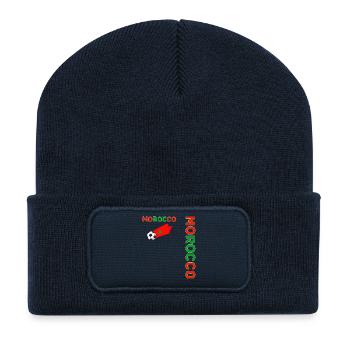 MOROCCAN team supporter football - Recycled Patch Beanie - french navy - Front