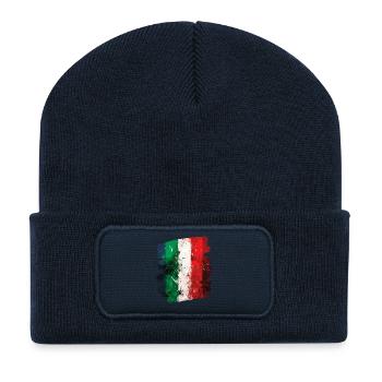 Italian flag Italy - Recycled Patch Beanie - french navy - Front