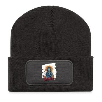 Yoga Namaste Meditation - Recycelte Patch Beanie - Dunkelgrau - Vorne