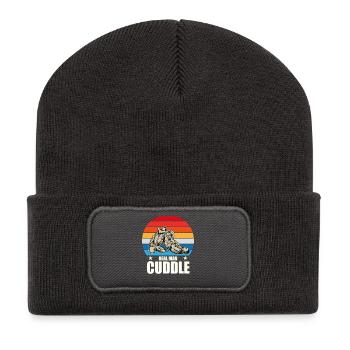 Real Man Cuddle / JiuJitsu Tshirt/Hoodie - Recycelte Patch Beanie - Dunkelgrau - Vorne