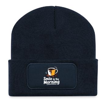 COFFEE MUGS, SMILE IN THE MORNING - Recycled Patch Beanie - french navy - Front