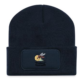 MOSQUITOS, PROTECT YOURSELF - Recycled Patch Beanie - french navy - Front