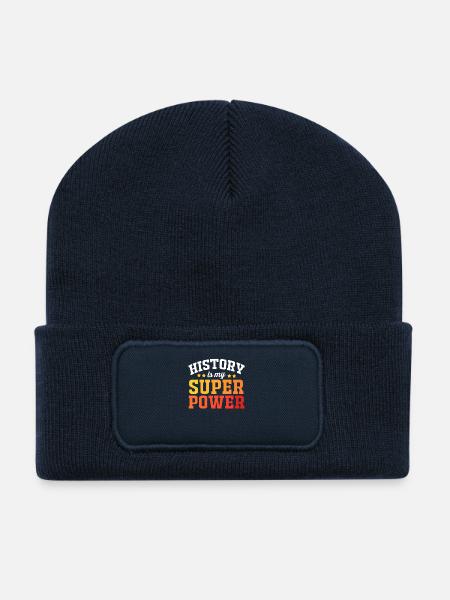 History Historian Historical - Recycled Patch Beanie - french navy