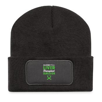Liver Organ Donor Liver Donation Organ Donor - Recycled Patch Beanie - dark grey - Front