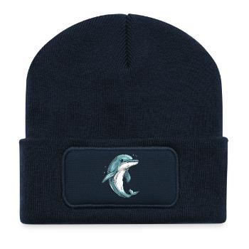 Little dolphin - Recycled Patch Beanie - french navy - Front