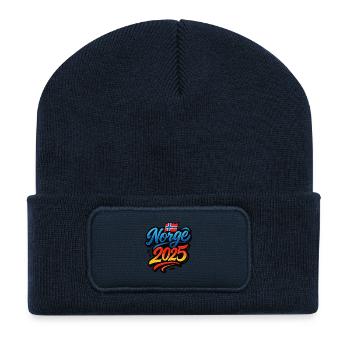 Norwegen 2025 - Recycelte Patch Beanie - French Navy - Vorne