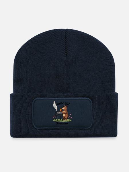 Bärenstarkes Grillvergnügen - Recycelte Patch Beanie - French Navy