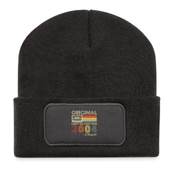 2004 Vintage Retro Geburtstagsgeschenk - Recycelte Patch Beanie - Dunkelgrau - Vorne