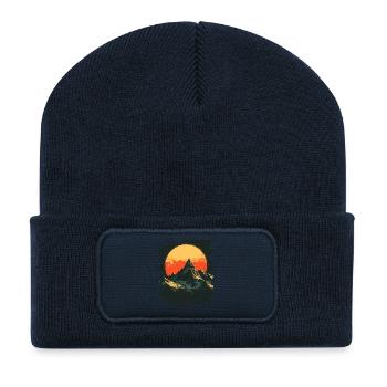 Mountains Climbing Climbers Hiking - Recycled Patch Beanie - french navy - Front