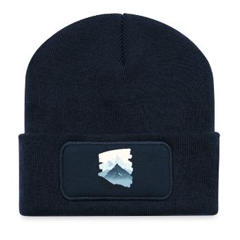 Berge Klettern Kletterer Wandern - Recycelte Patch Beanie - French Navy - Vorne