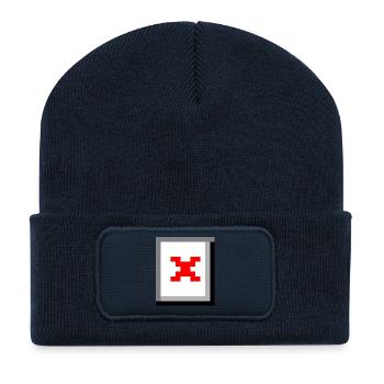 Image introuvable - Beanie recyclé à patch - bleu marine - Devant